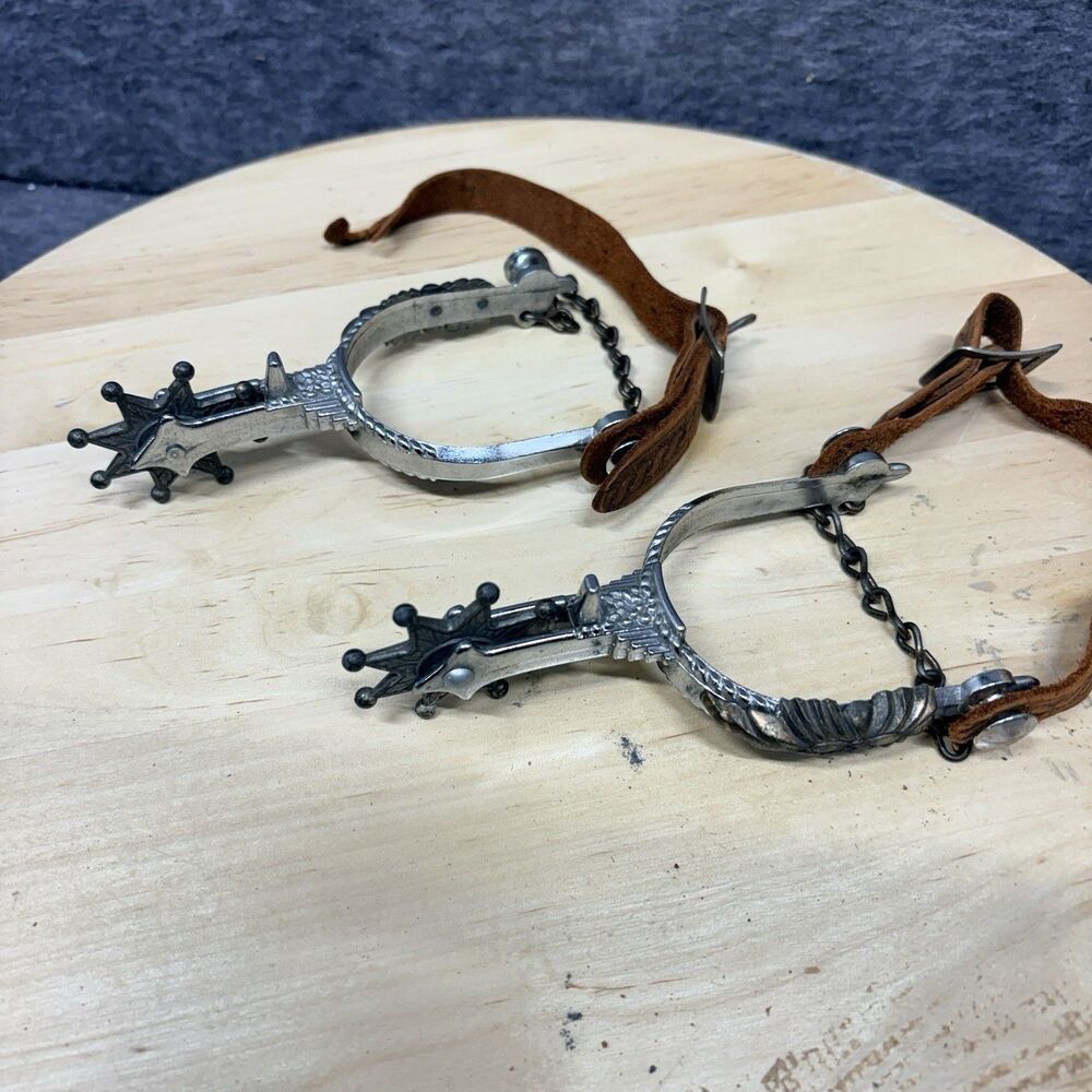 VINTAGE 1950s KIDS SPUR SET  CHAIN INTACT